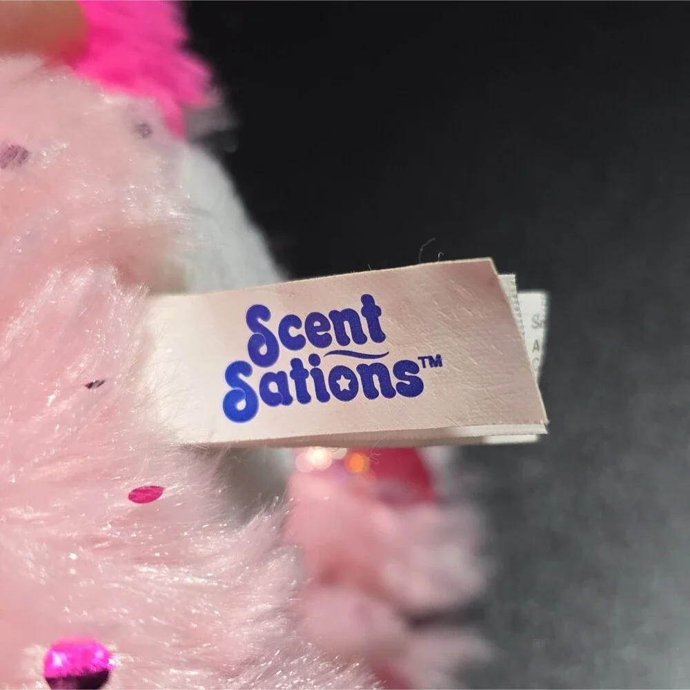 Toy Factory Scent Sations Scented Pink Glitter Cat Plush Stuffed Animal
